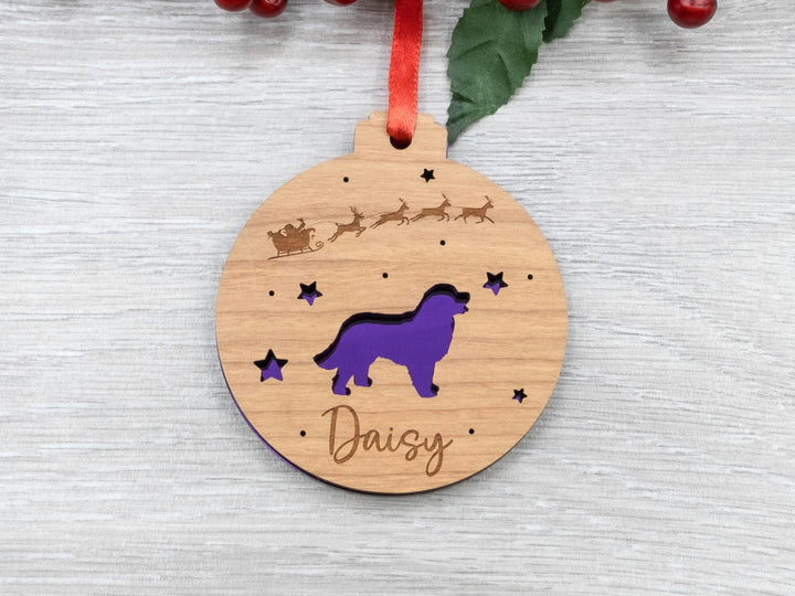 Mirrored Pet Ornament - Personalised Dog or Cat Christmas Tree Decoration - Pet Lover Gift, Ornament or Keepsake