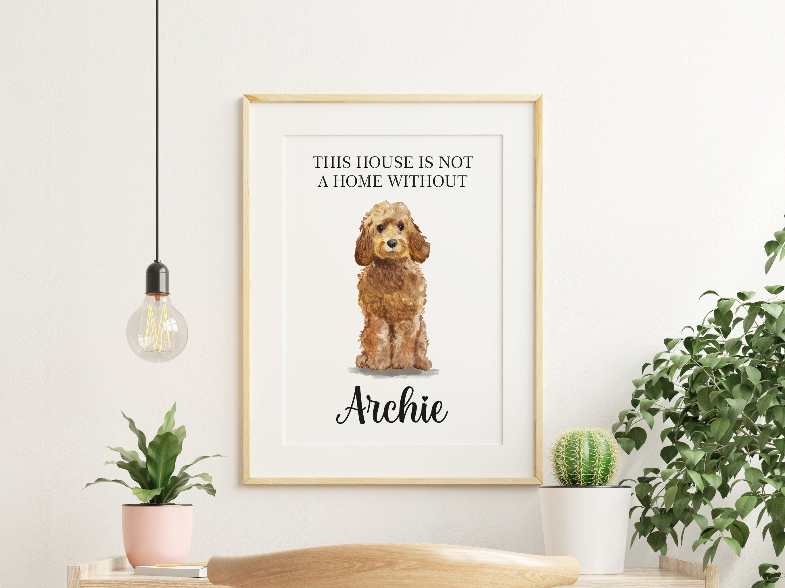 Custom dog shop wall art